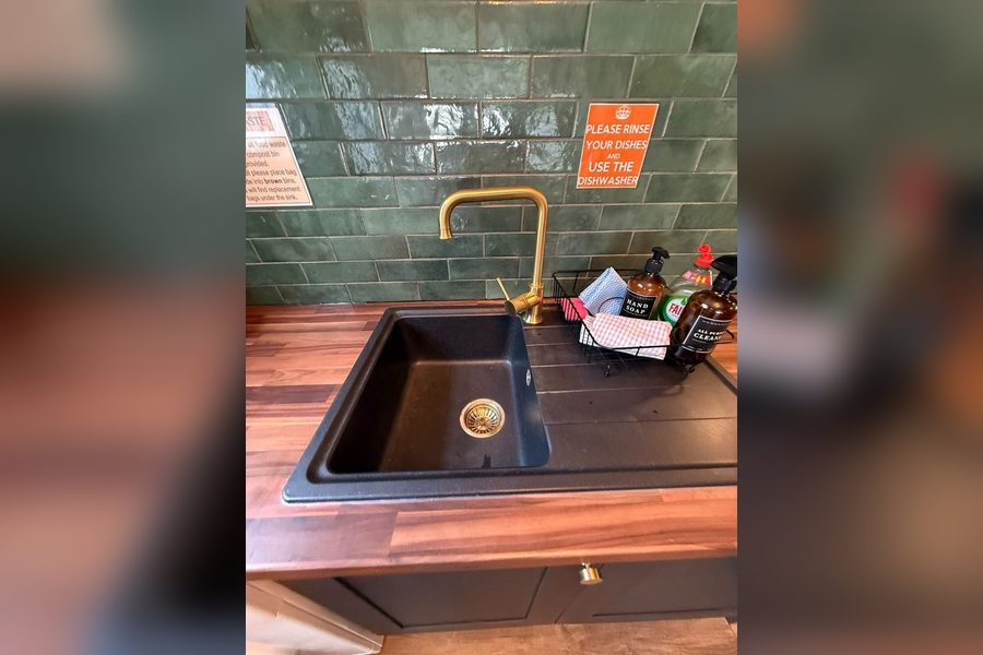 Clean Airbnb kitchen sink area