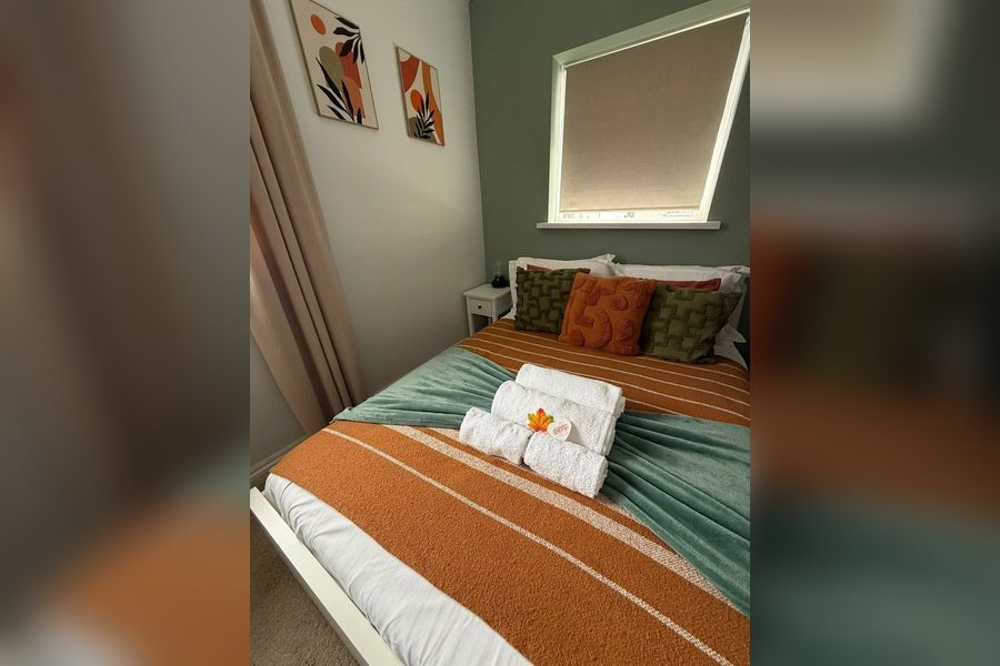Freshly prepared Airbnb bedroom